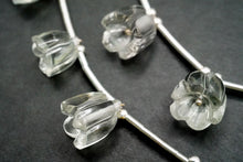 画像をギャラリービューアに読み込む, （2pc/1連）グリーン　アメシスト　すずらん　フラワー　カービング
