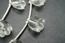 画像をギャラリービューアに読み込む, （2pc/1連）グリーン　アメシスト　すずらん　フラワー　カービング
