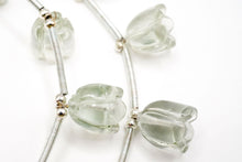 画像をギャラリービューアに読み込む, （2pc/1連）グリーン　アメシスト　すずらん　フラワー　カービング
