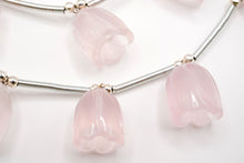 画像をギャラリービューアに読み込む, （2pc/1連）ローズクォーツ　すずらん　フラワー　カービング
