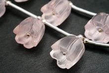 画像をギャラリービューアに読み込む, （2pc/1連）ローズクォーツ　すずらん　フラワー　カービング

