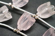 画像をギャラリービューアに読み込む, （2pc/1連）ローズクォーツ　すずらん　フラワー　カービング
