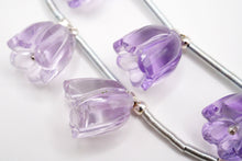 画像をギャラリービューアに読み込む, （2pc/1連）アメシスト　すずらん　フラワー　カービング
