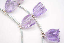 画像をギャラリービューアに読み込む, （2pc/1連）アメシスト　すずらん　フラワー　カービング
