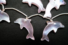 画像をギャラリービューアに読み込む, （2pc/1連）MOP　シェル　クリスタル　イルカ　ドルフィン　シェイプ　ピンククォーツァイト
