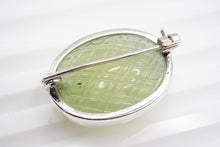 画像をギャラリービューアに読み込む, 8/20（#39-41）宝石質　プレナイト　ラブラドライト　銀製　ブローチ　銀製フレーム
