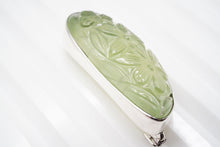 画像をギャラリービューアに読み込む, 8/20（#39-41）宝石質　プレナイト　ラブラドライト　銀製　ブローチ　銀製フレーム
