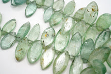 画像をギャラリービューアに読み込む, （半連/1連）ミント　カイヤナイト　22cm　スライス　マーキスカット
