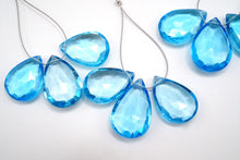 画像をギャラリービューアに読み込む, （ペア/3pcセット）スイスブルー　トパーズ　ファセット　ペアシェイプ
