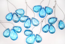 画像をギャラリービューアに読み込む, （ペア/3pcセット）スイスブルー　トパーズ　ファセット　ペアシェイプ
