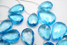 画像をギャラリービューアに読み込む, （ペア/3pcセット）スイスブルー　トパーズ　ファセット　ペアシェイプ
