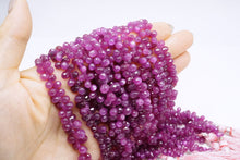 Load image into Gallery viewer, (S/M, Half Strand/Single Strand) Natural Unheated Ruby Faceted Button/Rondel Cut
