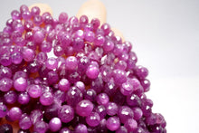 Load image into Gallery viewer, (S/M, Half Strand/Single Strand) Natural Unheated Ruby Faceted Button/Rondel Cut
