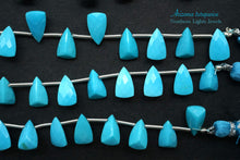 Load image into Gallery viewer, (Half Strand/1 Strand) High Quality Arizona Turquoise Trilliant Cut 10 x 6 x 4mm
