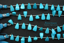 Load image into Gallery viewer, (Half Strand/1 Strand) High Quality Arizona Turquoise Trilliant Cut 10 x 6 x 4mm
