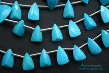 Load image into Gallery viewer, (Half Strand/1 Strand) High Quality Arizona Turquoise Trilliant Cut 10 x 6 x 4mm
