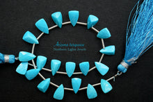 Load image into Gallery viewer, (Half Strand/1 Strand) High Quality Arizona Turquoise Trilliant Cut 10 x 6 x 4mm
