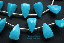 Load image into Gallery viewer, (Half Strand/1 Strand) High Quality Arizona Turquoise Trilliant Cut 10 x 6 x 4mm
