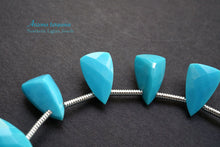 Load image into Gallery viewer, (Half Strand/1 Strand) High Quality Arizona Turquoise Trilliant Cut 10 x 6 x 4mm
