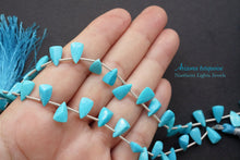 Load image into Gallery viewer, (Half Strand/1 Strand) High Quality Arizona Turquoise Trilliant Cut 10 x 6 x 4mm
