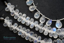 Load image into Gallery viewer, (A/B/C) Gem Quality Rainbow Moonstone Faceted Drop Labradorite
