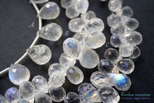 Load image into Gallery viewer, (A/B/C) Gem Quality Rainbow Moonstone Faceted Drop Labradorite
