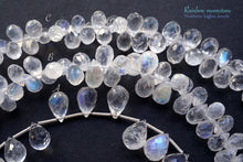 Load image into Gallery viewer, (A/B/C) Gem Quality Rainbow Moonstone Faceted Drop Labradorite
