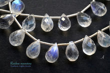 Load image into Gallery viewer, (A/B/C) Gem Quality Rainbow Moonstone Faceted Drop Labradorite
