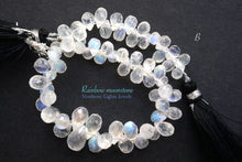 Load image into Gallery viewer, (A/B/C) Gem Quality Rainbow Moonstone Faceted Drop Labradorite
