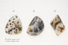 Load image into Gallery viewer, (grain selling) [clear pattern] (fancy shape) dendrite agate cabochon upper perforated 7/28
