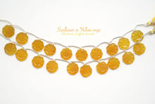Load image into Gallery viewer, (4/6/10 grains) High quality yellow onyx sunflower (sunflower) carving beads
