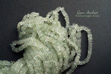 Load image into Gallery viewer, (1 row 38 cm 200 grains) Green Amethyst Prasiolite Heishi Beads 4-5 mm
