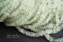 Load image into Gallery viewer, (1 row 38 cm 200 grains) Green Amethyst Prasiolite Heishi Beads 4-5 mm
