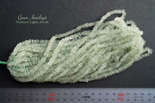 Load image into Gallery viewer, (1 row 38 cm 200 grains) Green Amethyst Prasiolite Heishi Beads 4-5 mm
