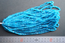 Load image into Gallery viewer, (Half Strand/1 Strand) Neon Blue Apatite Heishi Beads 3.5-4.5mm
