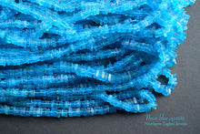 Load image into Gallery viewer, (Half Strand/1 Strand) Neon Blue Apatite Heishi Beads 3.5-4.5mm
