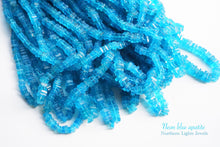 Load image into Gallery viewer, (Half Strand/1 Strand) Neon Blue Apatite Heishi Beads 3.5-4.5mm
