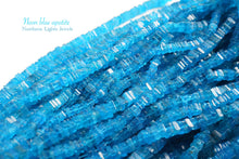 Load image into Gallery viewer, (Half Strand/1 Strand) Neon Blue Apatite Heishi Beads 3.5-4.5mm
