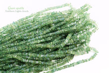 Load image into Gallery viewer, (1 row 38 cm 190 grains) Green Apatite Heishi Beads 3.5-4.5 mm
