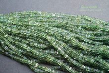 Load image into Gallery viewer, (1 row 38 cm 190 grains) Green Apatite Heishi Beads 3.5-4.5 mm
