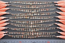 Load image into Gallery viewer, (25 per row) Oregon Sunstone Faceted Drop Beads
