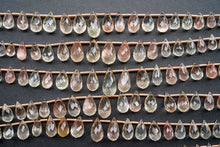 Load image into Gallery viewer, (25 per row) Oregon Sunstone Faceted Drop Beads
