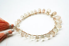 Load image into Gallery viewer, (25 per row) Oregon Sunstone Faceted Drop Beads
