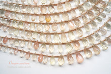 Load image into Gallery viewer, (25 per row) Oregon Sunstone Faceted Drop Beads
