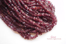 Load image into Gallery viewer, (200 grains per row) Garnet Hacy Beads Square Rondelle
