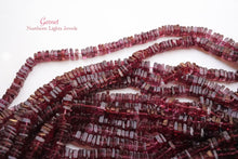 Load image into Gallery viewer, (200 grains per row) Garnet Hacy Beads Square Rondelle
