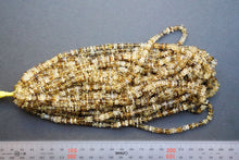 Load image into Gallery viewer, (200 grains per row) Bicolor Quartz (Lemon &amp; Smoky) Heishi Beads/Square Rondelle
