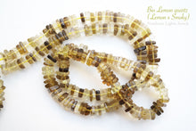 Load image into Gallery viewer, (200 grains per row) Bicolor Quartz (Lemon &amp; Smoky) Heishi Beads/Square Rondelle
