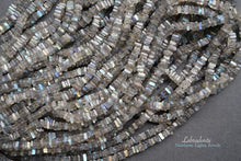 Load image into Gallery viewer, (1 row 36 cm 190 grains) Labradorite heishibeads 3.5-4.5mm
