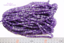 Load image into Gallery viewer, (150 grains per row) African Amethyst Heishi Beads/Square Rondelle
